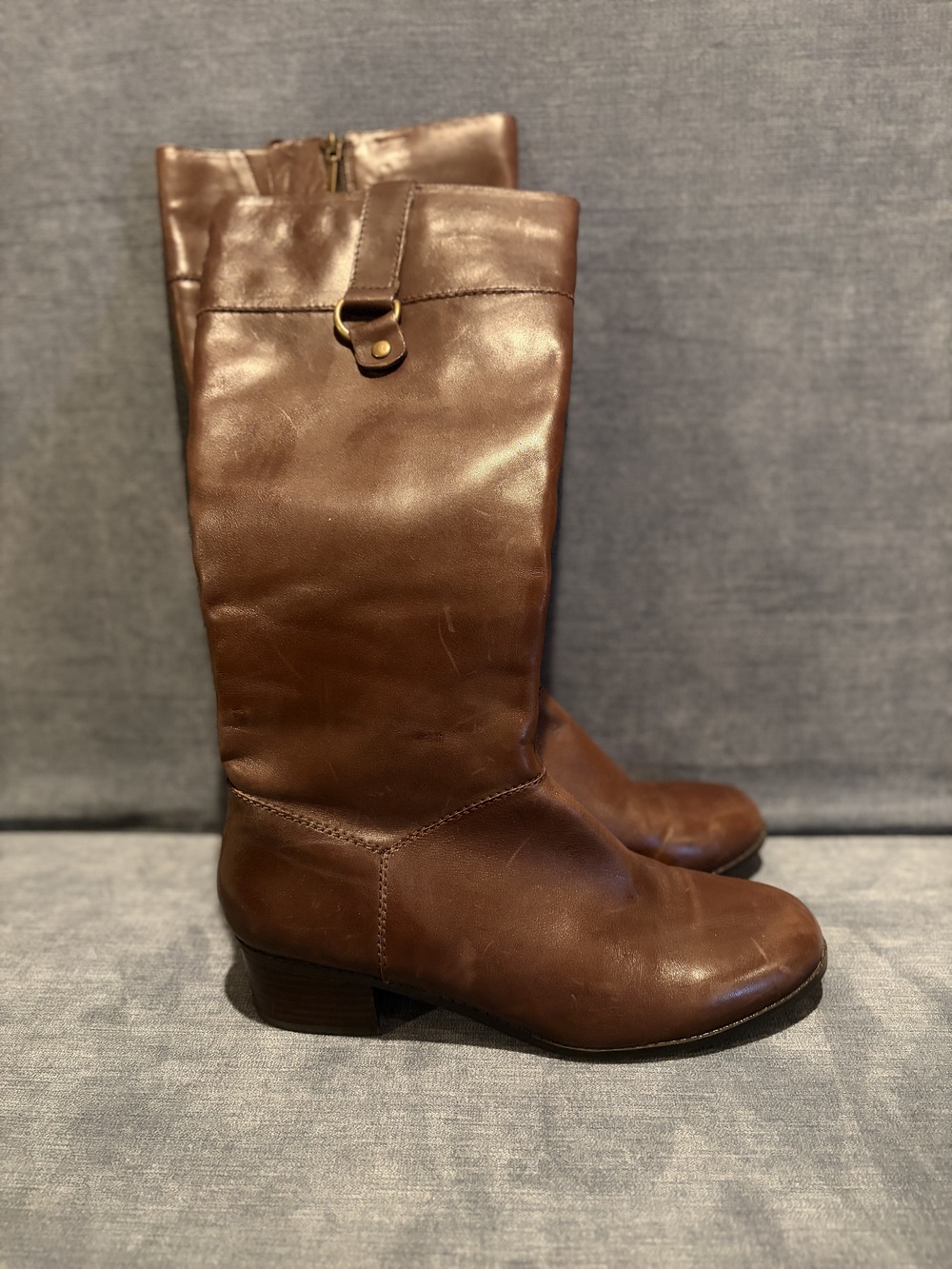 Lauren Ralph Lauren Watkins Brown Leather Tall Riding Boots -Sz 11